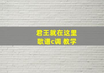 君王就在这里歌谱c调 教学